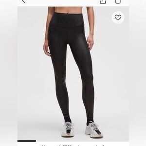 NWT Lululemon athletica Black Matte Foil 28” Leggings
